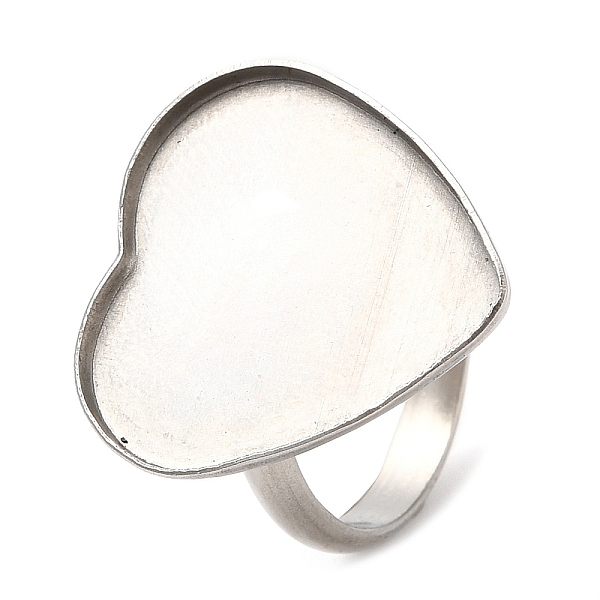 PandaHall 304 Stainless Steel Finger Ring Findings, Bezel Cup Ring Settings, Heart, Stainless Steel Color, US Size 6(16.5mm), Tray...
PandaHall 304 Stainless Steel Finger Ring Findings, Bezel Cup Ring Settings, Heart, Stainless Steel Color, US Size 6(16.5mm), Tray...