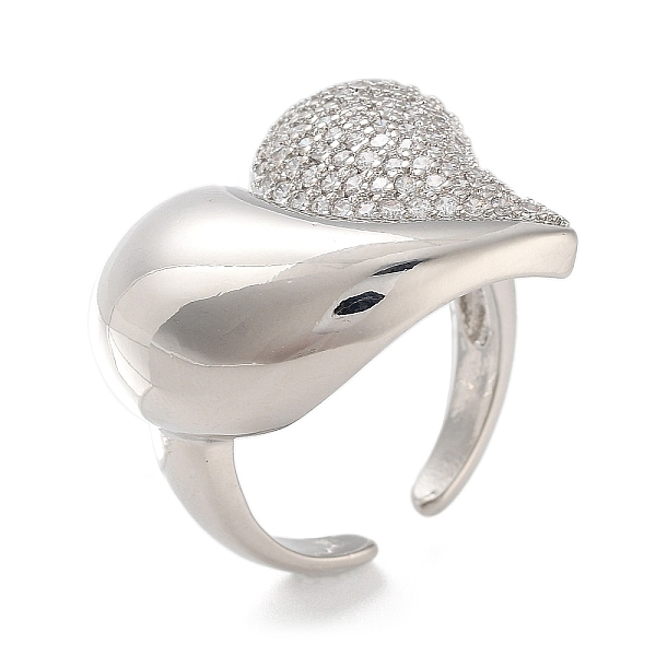 PandaHall Brass Micro Pave Clear Cubic Zirconia Heart Open Cuff Ring for Women, Platinum, Inner Diameter: Adjustable Brass+Cubic Zirconia...
PandaHall Brass Micro Pave Clear Cubic Zirconia Heart Open Cuff Ring for Women, Platinum, Inner Diameter: Adjustable Brass+Cubic Zirconia...