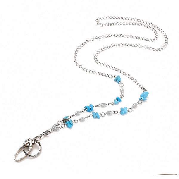 PandaHall 304 Stainless Steel ID Card Neck Strap Card Holder, Badge Holder Lanyard, with Glass Beads and Chip Synthetic Howlite Beads, 31.5...
PandaHall 304 Stainless Steel ID Card Neck Strap Card Holder, Badge Holder Lanyard, with Glass Beads and Chip Synthetic Howlite Beads, 31.5...