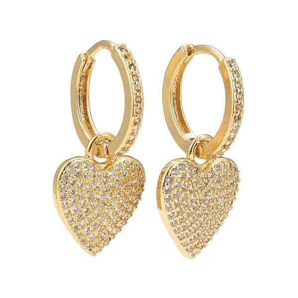 PandaHall Cubic Zirconia Heart Dangle Hoop Earrings, Real 18K Gold Plated Brass Jewelry for Women, Lead Free & Cadmium Free, Clear, 27mm...
PandaHall Cubic Zirconia Heart Dangle Hoop Earrings, Real 18K Gold Plated Brass Jewelry for Women, Lead Free & Cadmium Free, Clear, 27mm...