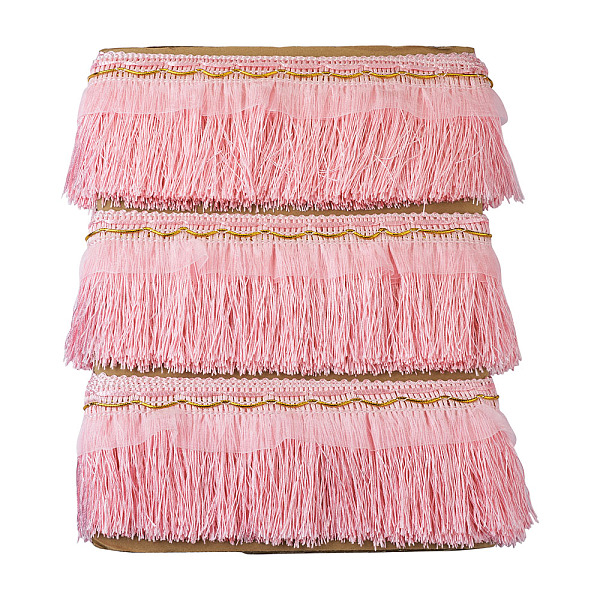 PandaHall Polyester Tassel Fringe Trimming, Curtain Decoration, Costume Accessories, Pearl Pink, 100x1mm, 12m/card Polyester Others
PandaHall Polyester Tassel Fringe Trimming, Curtain Decoration, Costume Accessories, Pearl Pink, 100x1mm, 12m/card Polyester Others