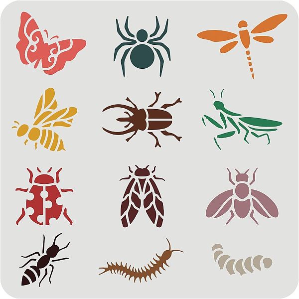 PandaHall FINGERINSPIRE Butterfly Dragonfly Stencil 30x30cm, Bee Ant Spider Worm Cockroach 12 Patterns Animal Stencil, Reusable Large..., White
PandaHall FINGERINSPIRE Butterfly Dragonfly Stencil 30x30cm, Bee Ant Spider Worm Cockroach 12 Patterns Animal Stencil, Reusable Large..., White