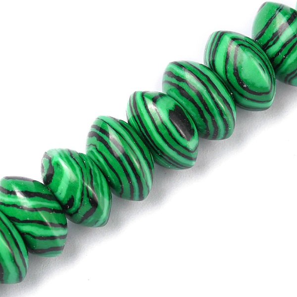 PandaHall Synthetic Malachite Beads Strands, Saucer Beads, Rondelle, 12x5.5~6.5mm, Hole: 1.2mm, about 33pcs/strand, 7.80~8.82 inch...
PandaHall Synthetic Malachite Beads Strands, Saucer Beads, Rondelle, 12x5.5~6.5mm, Hole: 1.2mm, about 33pcs/strand, 7.80~8.82 inch...