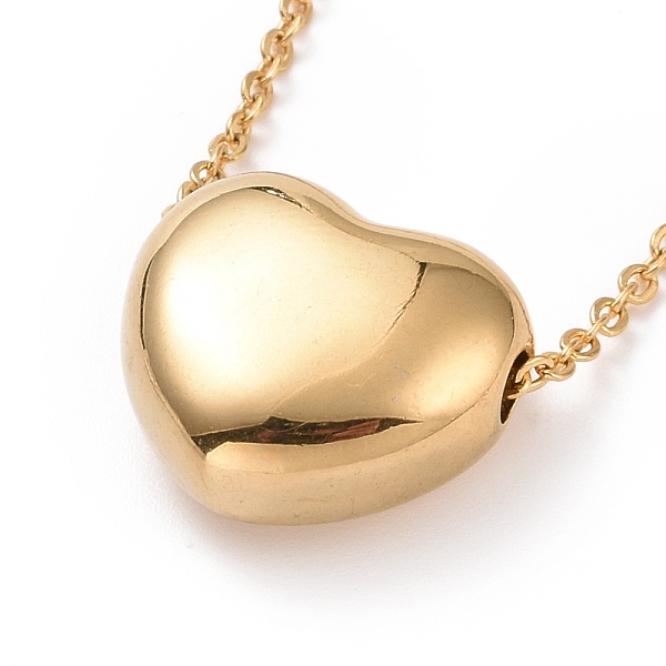 PandaHall 304 Stainless Steel Heart Pendant Necklace for Women, Golden, 17.72 inch(45cm) 304 Stainless Steel
PandaHall 304 Stainless Steel Heart Pendant Necklace for Women, Golden, 17.72 inch(45cm) 304 Stainless Steel