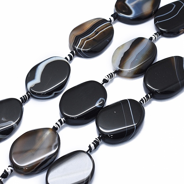 PandaHall Natural Agate Beads Strands, Dyed & Heated, Oval, Black, 35~37x24~27x5~8mm, Hole: 2~2.5mm, about 9pcs/strand, 15.9 inch(40.5cm)...
PandaHall Natural Agate Beads Strands, Dyed & Heated, Oval, Black, 35~37x24~27x5~8mm, Hole: 2~2.5mm, about 9pcs/strand, 15.9 inch(40.5cm)...