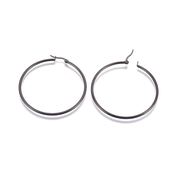 PandaHall 304 Stainless Steel Big Hoop EarRing Shapes, Hypoallergenic EarRing Shapes, Ring Shape, Gunmetal, 12 Gauge, 57x54.5x2mm, Pin...
PandaHall 304 Stainless Steel Big Hoop EarRing Shapes, Hypoallergenic EarRing Shapes, Ring Shape, Gunmetal, 12 Gauge, 57x54.5x2mm, Pin...