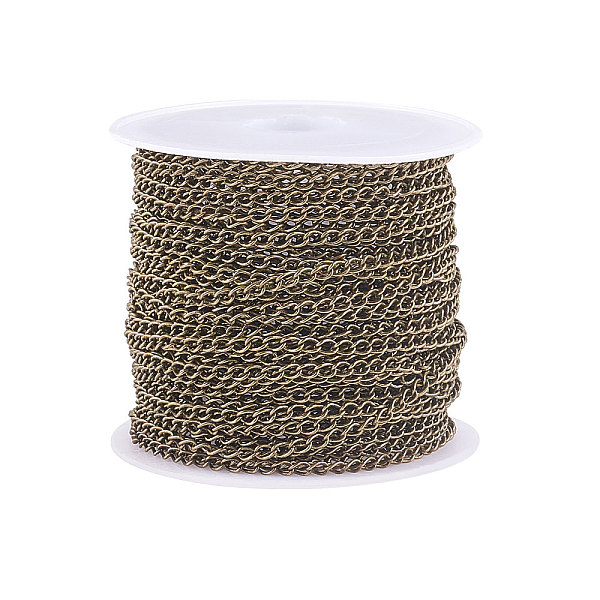 PandaHall Brass Twisted Chains, Curb Chains, Soldered, with Spool, Antique Bronze, 3x2x0.45mm, 10m/roll, 1roll Brass
PandaHall Brass Twisted Chains, Curb Chains, Soldered, with Spool, Antique Bronze, 3x2x0.45mm, 10m/roll, 1roll Brass
