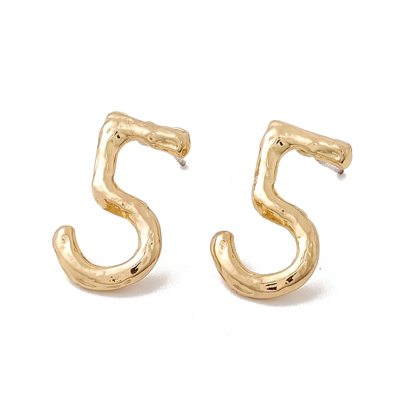 PandaHall Brass Number Stud Earrings with 925 Sterling Silver Pins for Women, Num.5, 19x11.5mm, Pin: 0.7mm Brass Number
PandaHall Brass Number Stud Earrings with 925 Sterling Silver Pins for Women, Num.5, 19x11.5mm, Pin: 0.7mm Brass Number