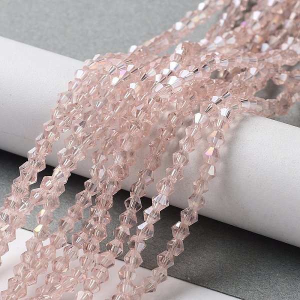 PandaHall Glass Beads Strands, AB Color Plated, Faceted, Bicone, Misty Rose, 3x3~3.5mm, Hole: 0.5mm, about 113~115pcs/strand, 36~36.5cm..., Red
PandaHall Glass Beads Strands, AB Color Plated, Faceted, Bicone, Misty Rose, 3x3~3.5mm, Hole: 0.5mm, about 113~115pcs/strand, 36~36.5cm..., Red