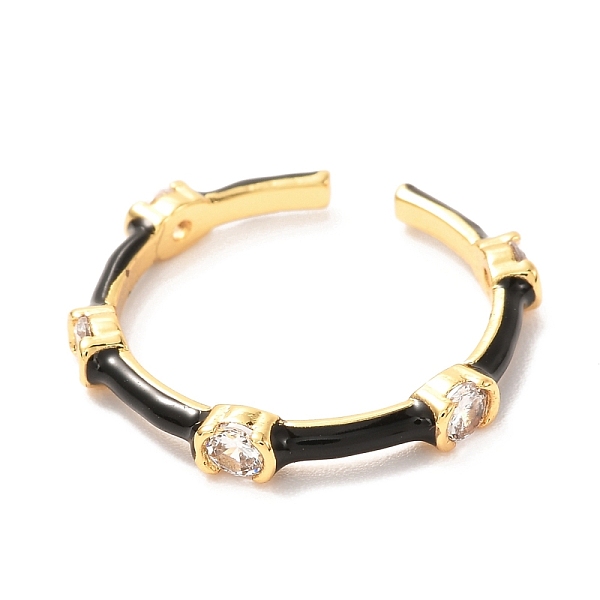 PandaHall Bamboo Shape Golden Enamel Cuff Rings for Women, Brass Micro Pave Clear Cubic Zirconia Open Rings, Mixed Color, US Size 6 3/4..., Multicolor
PandaHall Bamboo Shape Golden Enamel Cuff Rings for Women, Brass Micro Pave Clear Cubic Zirconia Open Rings, Mixed Color, US Size 6 3/4..., Multicolor