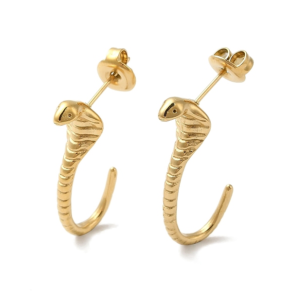 PandaHall 304 Stainless Steel Snake Stud Earrings for Women, Real 18K Gold Plated, 25x7mm 304 Stainless Steel Snake
PandaHall 304 Stainless Steel Snake Stud Earrings for Women, Real 18K Gold Plated, 25x7mm 304 Stainless Steel Snake