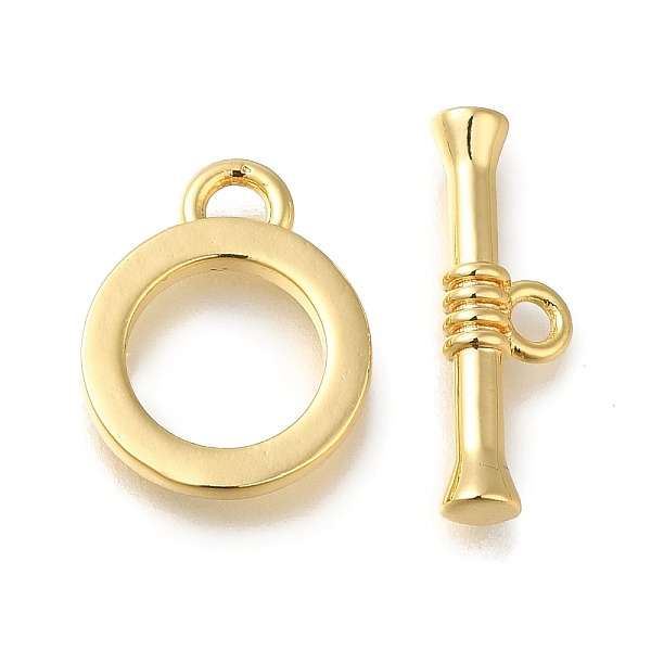 PandaHall Brass Toggle Clasps, Ring, Real 18K Gold Plated, Ring: 17.5x14x2mm, Hole: 1.7x3mm, Bar: 7x20.5x4mm, Hole: 2mm Brass Ring
PandaHall Brass Toggle Clasps, Ring, Real 18K Gold Plated, Ring: 17.5x14x2mm, Hole: 1.7x3mm, Bar: 7x20.5x4mm, Hole: 2mm Brass Ring