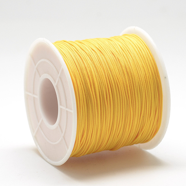 PandaHall Polyester Cords, Gold, 0.5~0.6mm, about 131.23~142.16 yards(120~130m)/roll Polyester Gold
PandaHall Polyester Cords, Gold, 0.5~0.6mm, about 131.23~142.16 yards(120~130m)/roll Polyester Gold