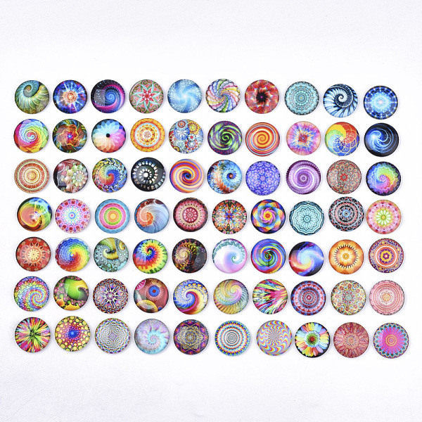 PandaHall Flatback Glass Cabochons for DIY Projects, Dome/Half Round with Mixed Patterns, Mixed Color, 25x6mm Glass Half Round Multicolor
PandaHall Flatback Glass Cabochons for DIY Projects, Dome/Half Round with Mixed Patterns, Mixed Color, 25x6mm Glass Half Round Multicolor