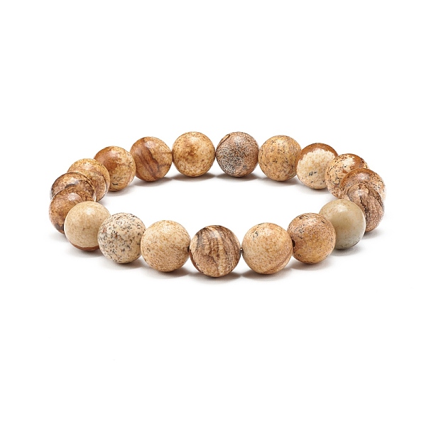 PandaHall Natural Picture Jasper Round Beads Stretch Bracelet for Girl Women, Inner Diameter: 2 inch(5.2cm) Picture Jasper
PandaHall Natural Picture Jasper Round Beads Stretch Bracelet for Girl Women, Inner Diameter: 2 inch(5.2cm) Picture Jasper