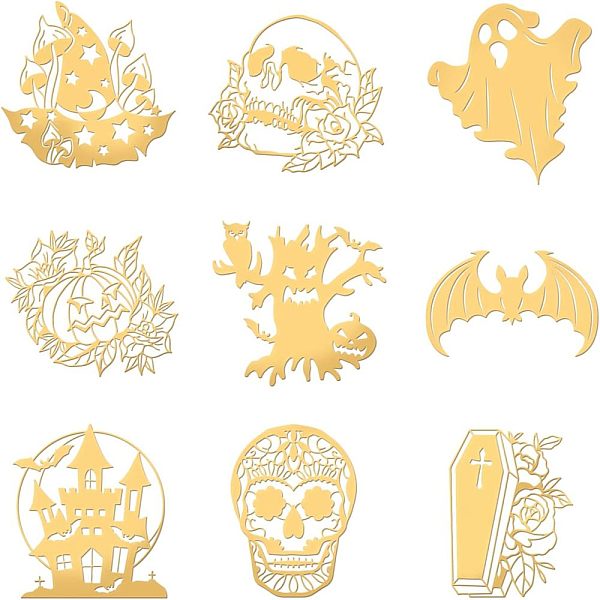 PandaHall Olycraft 9Pcs 9 Styles Custom Carbon Steel Self-adhesive Picture Stickers, Square, Halloween Themed Pattern, 40x40mm, 1pc/style...
PandaHall Olycraft 9Pcs 9 Styles Custom Carbon Steel Self-adhesive Picture Stickers, Square, Halloween Themed Pattern, 40x40mm, 1pc/style...