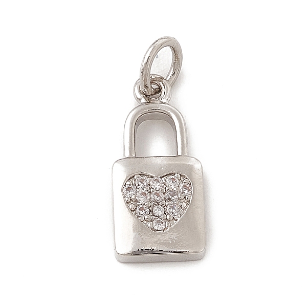 PandaHall Brass Micro Pave Clear Cubic Zirconia Pendants, with Open Jump Rings, Lock Charms with Heart Pattern, Platinum, 16x7x2mm, Jump...
PandaHall Brass Micro Pave Clear Cubic Zirconia Pendants, with Open Jump Rings, Lock Charms with Heart Pattern, Platinum, 16x7x2mm, Jump...