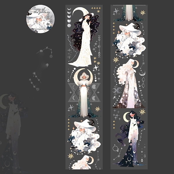 PandaHall Moon Goddess Theme PET Waterproof Decorative Adhesive Tapes for DIY Scrapbooking, White, 50x0.1mm, 2m/roll Plastic Goddess White
PandaHall Moon Goddess Theme PET Waterproof Decorative Adhesive Tapes for DIY Scrapbooking, White, 50x0.1mm, 2m/roll Plastic Goddess White