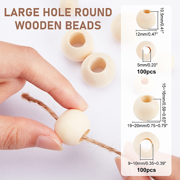 PandaHall Natural Unfinished Wood Beads, Macrame Beads, Round Wooden Large Hole Beads for Craft Making, BurlyWood, 200pcs Wood Round Orange
PandaHall Natural Unfinished Wood Beads, Macrame Beads, Round Wooden Large Hole Beads for Craft Making, BurlyWood, 200pcs Wood Round Orange