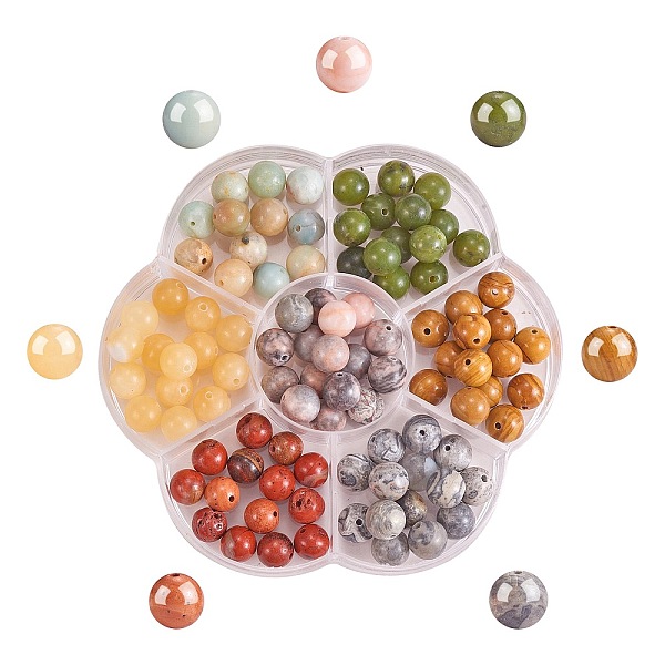 PandaHall 140Pcs 7 Style Natural Gemstone Beads, Natural Flower Amazonite & Red Jasper & Topaz Jade & Chinese Jade & Pink Zebra Jasper &...
PandaHall 140Pcs 7 Style Natural Gemstone Beads, Natural Flower Amazonite & Red Jasper & Topaz Jade & Chinese Jade & Pink Zebra Jasper &...