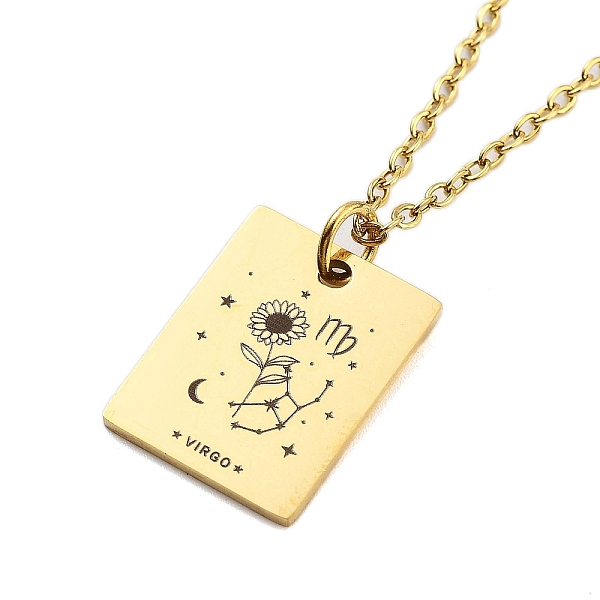 PandaHall Birthday Flower 304 Stainless Steel Pendant Nacklaces For Women, Cable Chain Necklaces, Real 18K Gold Plated, Virgo, 17.72 inch...
PandaHall Birthday Flower 304 Stainless Steel Pendant Nacklaces For Women, Cable Chain Necklaces, Real 18K Gold Plated, Virgo, 17.72 inch...