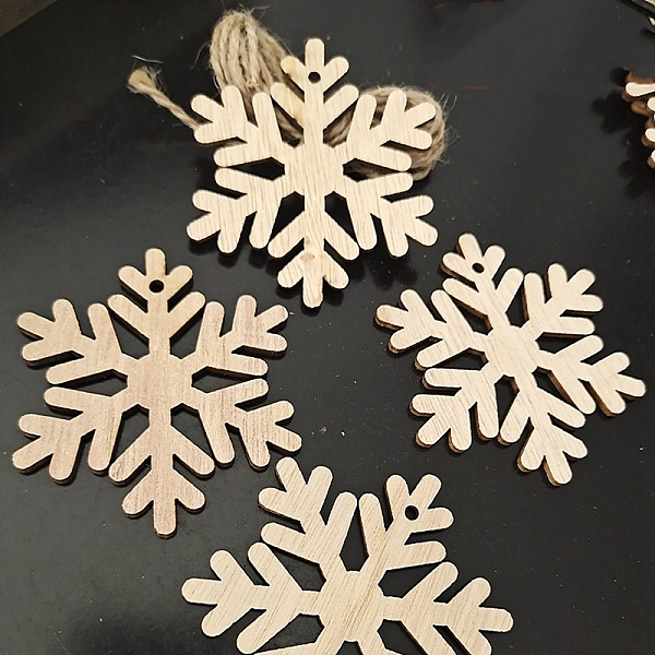 PandaHall Unfinished Wood Pendant Decorations, with Hemp Rope, for Christmas Ornaments, Snowflake, 7.3x6.7x0.25cm, 10pcs/bag Wood Snowflake..., Orange
PandaHall Unfinished Wood Pendant Decorations, with Hemp Rope, for Christmas Ornaments, Snowflake, 7.3x6.7x0.25cm, 10pcs/bag Wood Snowflake..., Orange