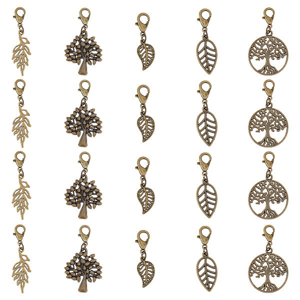 PandaHall SUPERFINDINGS 10 Sets Autumn Leaf & Tree Alloy Pendants Decorations Set, with Iron Findings and Alloy Lobster Clasp, for Keychain...
PandaHall SUPERFINDINGS 10 Sets Autumn Leaf & Tree Alloy Pendants Decorations Set, with Iron Findings and Alloy Lobster Clasp, for Keychain...