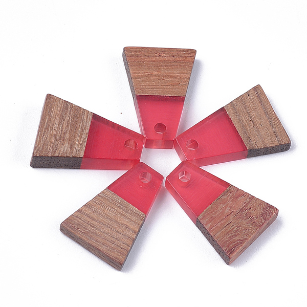 PandaHall Resin & Wood Pendants, Trapezoid, Cerise, 18x12.5x3~4mm, Hole: 2mm Resin+Wood Trapezoid Red
PandaHall Resin & Wood Pendants, Trapezoid, Cerise, 18x12.5x3~4mm, Hole: 2mm Resin+Wood Trapezoid Red