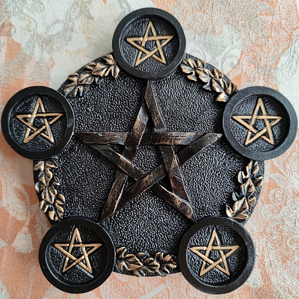 PandaHall Star Resin Tealight Candle Holders, Altar Candlesticks, Divination Supplies, Perfect Home Decoration, Black, 19x19x1.5cm Resin...
PandaHall Star Resin Tealight Candle Holders, Altar Candlesticks, Divination Supplies, Perfect Home Decoration, Black, 19x19x1.5cm Resin...