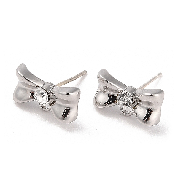 PandaHall Silver Alloy Rhinestone Stud Earring Findings, with Horizontal Loops & 925 Sterling Silver Pin, Bowknot, 8x14mm, Pin: 11x0.6mm...
PandaHall Silver Alloy Rhinestone Stud Earring Findings, with Horizontal Loops & 925 Sterling Silver Pin, Bowknot, 8x14mm, Pin: 11x0.6mm...