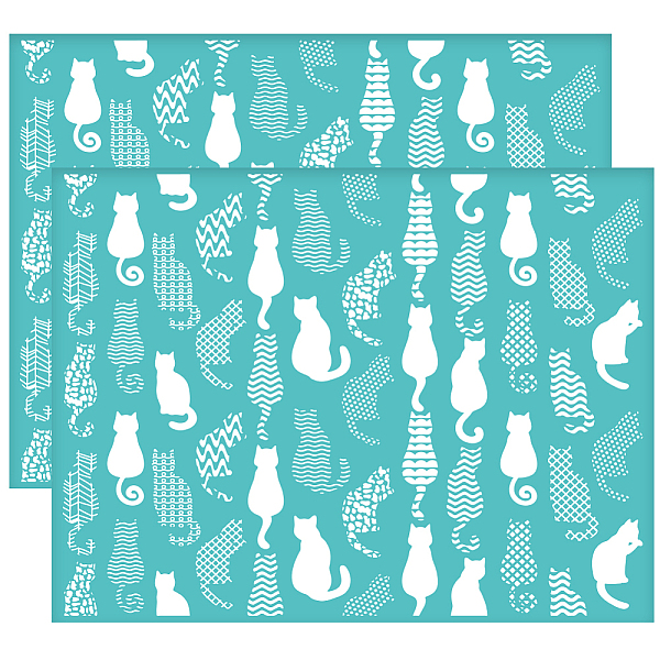 PandaHall Self-Adhesive Silk Screen Printing Stencil, for Painting on Wood, DIY Decoration T-Shirt Fabric, Turquoise, Cat Shape, 280x220mm...
PandaHall Self-Adhesive Silk Screen Printing Stencil, for Painting on Wood, DIY Decoration T-Shirt Fabric, Turquoise, Cat Shape, 280x220mm...