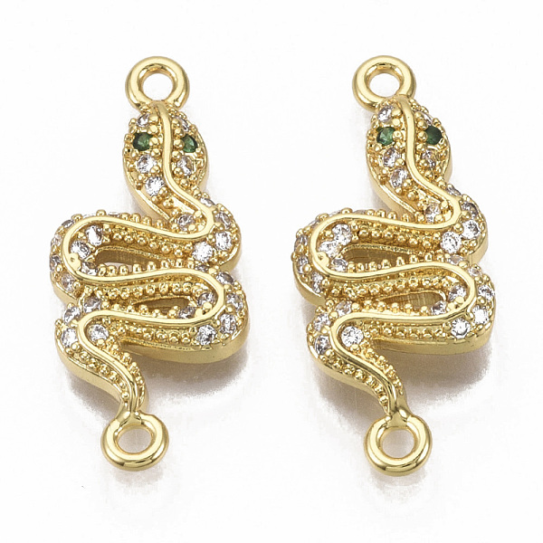 PandaHall Brass Micro Pave Cubic Zirconia Links connectors, Nickel Free, Snake, Clear & Green, Real 16K Gold Plated, 24.5x10x3.5mm, Hole...
PandaHall Brass Micro Pave Cubic Zirconia Links connectors, Nickel Free, Snake, Clear & Green, Real 16K Gold Plated, 24.5x10x3.5mm, Hole...