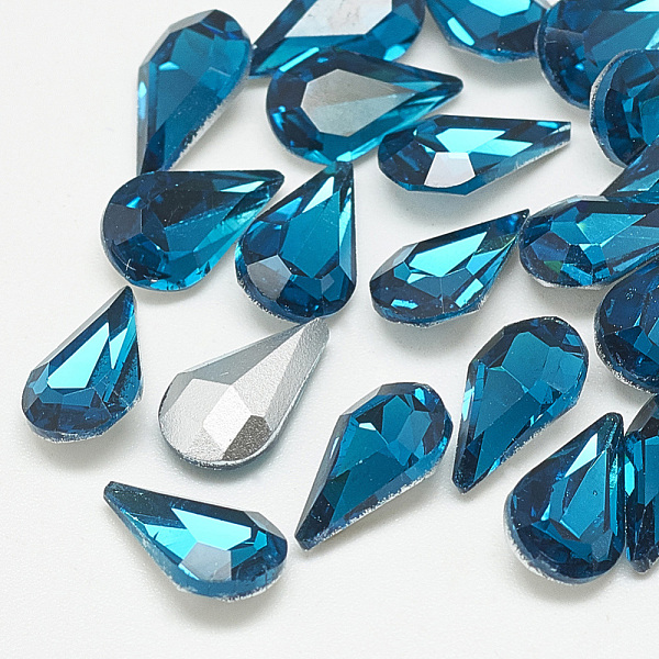 PandaHall Pointed Back Glass Rhinestone Cabochons, Back Plated, Faceted, teardrop, Capri Blue, 8x5x3mm Glass Rhinestone Teardrop Cyan
PandaHall Pointed Back Glass Rhinestone Cabochons, Back Plated, Faceted, teardrop, Capri Blue, 8x5x3mm Glass Rhinestone Teardrop Cyan