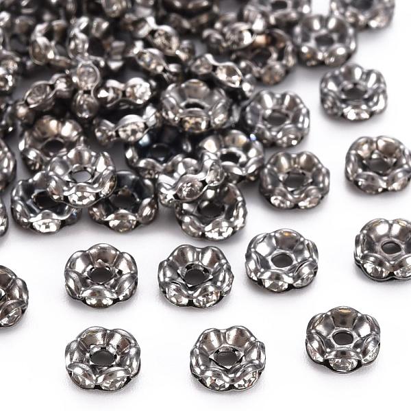 PandaHall Iron Rhinestone Spacer Beads, Grade A, Rondelle, Waves Edge, Gunmetal, 6x2.5mm, Hole: 1.5mm Iron+Rhinestone Rondelle
PandaHall Iron Rhinestone Spacer Beads, Grade A, Rondelle, Waves Edge, Gunmetal, 6x2.5mm, Hole: 1.5mm Iron+Rhinestone Rondelle