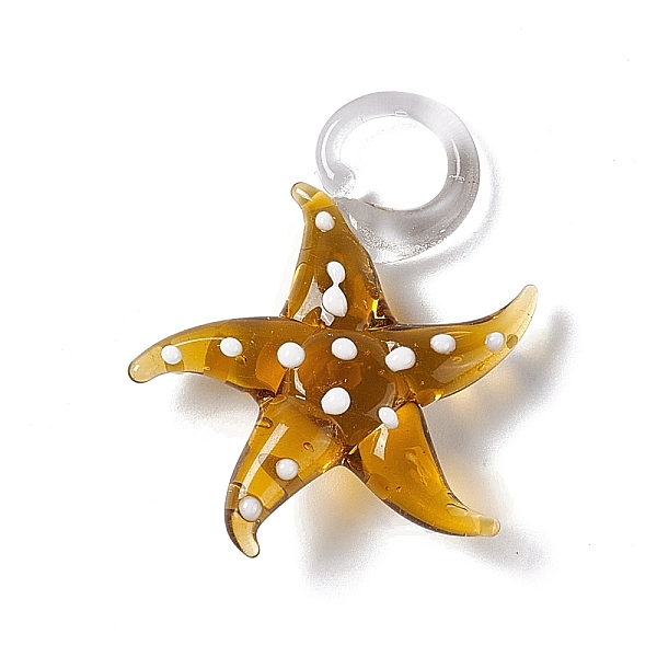 PandaHall Handmade Lampwork Pendants, Starfish, Dark Goldenrod, 34~37x26~29x7~8mm, Hole: 6.5~7x6.5~7.5mm Lampwork Starfish
PandaHall Handmade Lampwork Pendants, Starfish, Dark Goldenrod, 34~37x26~29x7~8mm, Hole: 6.5~7x6.5~7.5mm Lampwork Starfish