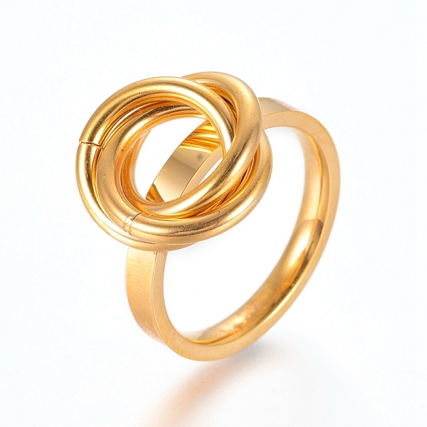 PandaHall 304 Stainless Steel Finger Rings, Golden, Size 7, 17mm 304 Stainless Steel
PandaHall 304 Stainless Steel Finger Rings, Golden, Size 7, 17mm 304 Stainless Steel