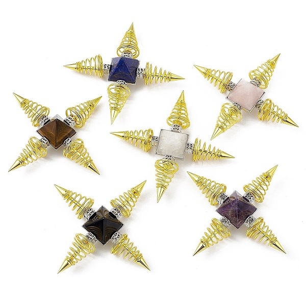 PandaHall Golden Brass Spritual Energy Generator, with Gemstone Pyramid and Conductive Coils, for Body Healing, Reiki Balancing Chakras...
PandaHall Golden Brass Spritual Energy Generator, with Gemstone Pyramid and Conductive Coils, for Body Healing, Reiki Balancing Chakras...