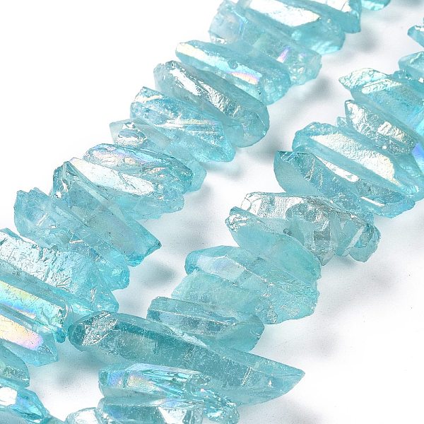 PandaHall Natural Quartz Crystal Points Beads Strands, Dyed, Nuggets, Pale Turquoise, 15~30x4~8x4~7mm, Hole: 1mm, 8 inch Quartz Crystal...
PandaHall Natural Quartz Crystal Points Beads Strands, Dyed, Nuggets, Pale Turquoise, 15~30x4~8x4~7mm, Hole: 1mm, 8 inch Quartz Crystal...