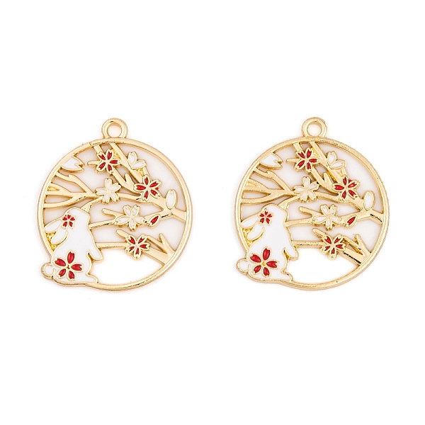 PandaHall Rack Plating Alloy Enamel Pendants, Golden, Flat Round with Rabbit & Flower Charm, Red, 28x25x1.5mm, Hole: 1.8mm Alloy+Enamel Flat...
PandaHall Rack Plating Alloy Enamel Pendants, Golden, Flat Round with Rabbit & Flower Charm, Red, 28x25x1.5mm, Hole: 1.8mm Alloy+Enamel Flat...