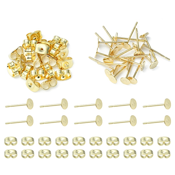 PandaHall 20Pcs 304 Stainless Steel Stud Earring Findings, Flat Round Pad Base Earring Settings, with 20Pcs Friction Ear Nuts, Golden...
PandaHall 20Pcs 304 Stainless Steel Stud Earring Findings, Flat Round Pad Base Earring Settings, with 20Pcs Friction Ear Nuts, Golden...