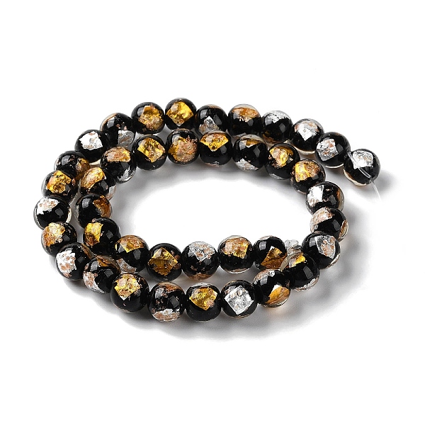 PandaHall Handmade Gold & Silver Foil Lampwork Beads, Round, Black, 12mm, about 33pcs/strand, 15.59 inch(39.6cm) Gold & Silver Foil Round...
PandaHall Handmade Gold & Silver Foil Lampwork Beads, Round, Black, 12mm, about 33pcs/strand, 15.59 inch(39.6cm) Gold & Silver Foil Round...