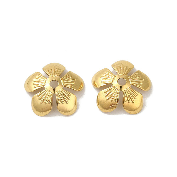 PandaHall 304 Stainless Steel Bead Caps, 5-Petal Flower, Golden, 13.5x6mm, Hole: 1.2mm 304 Stainless Steel
PandaHall 304 Stainless Steel Bead Caps, 5-Petal Flower, Golden, 13.5x6mm, Hole: 1.2mm 304 Stainless Steel