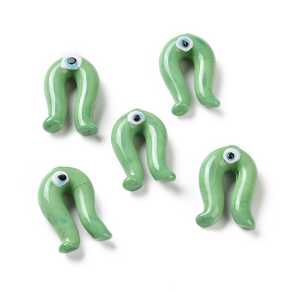 PandaHall Handmade Evil Eye Lampwork Beads, Half Drilled, Arch, Medium Sea Green, 27x18x9.5mm, Hole: 1.5mm Lampwork Arch
PandaHall Handmade Evil Eye Lampwork Beads, Half Drilled, Arch, Medium Sea Green, 27x18x9.5mm, Hole: 1.5mm Lampwork Arch