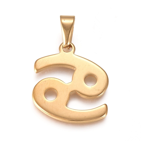 PandaHall 304 Stainless Steel Pendants, Constellation/Zodiac Sign, Golden, Cancer, 28x24x1.5mm, Hole: 10x4.5mm 304 Stainless Steel Cancer
PandaHall 304 Stainless Steel Pendants, Constellation/Zodiac Sign, Golden, Cancer, 28x24x1.5mm, Hole: 10x4.5mm 304 Stainless Steel Cancer