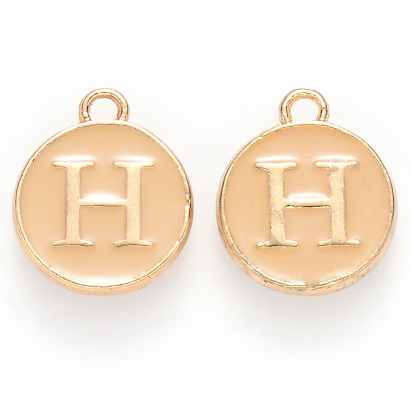 PandaHall Golden Plated Alloy Enamel Charms, Cadmium Free & Lead Free, Enamelled Sequins, Flat Round with Letter, Wheat, Letter.H, 14x12x2mm..., Orange
PandaHall Golden Plated Alloy Enamel Charms, Cadmium Free & Lead Free, Enamelled Sequins, Flat Round with Letter, Wheat, Letter.H, 14x12x2mm..., Orange