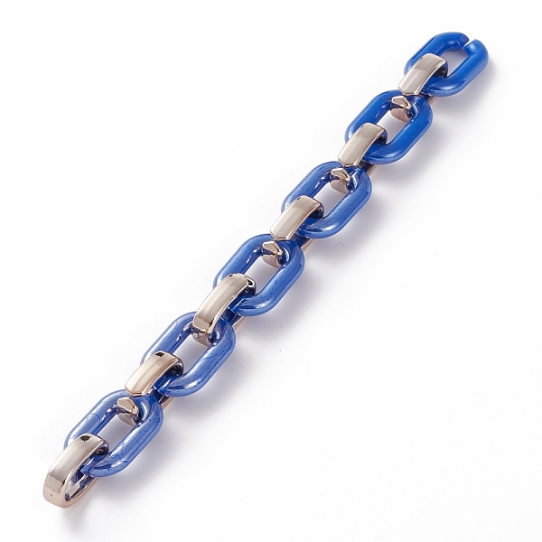 PandaHall Handmade Opaque Acrylic Cable Chains, with CCB Plastic Quick Link Connectors, Blue, 31.5x19.5x5.5mm, 24.5x15.5x6.5mm, 39.37 inces...
PandaHall Handmade Opaque Acrylic Cable Chains, with CCB Plastic Quick Link Connectors, Blue, 31.5x19.5x5.5mm, 24.5x15.5x6.5mm, 39.37 inces...