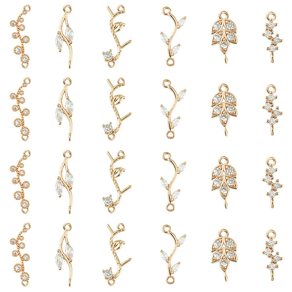 PandaHall SUPERFINDINGS 24Pcs 6 Styles Cubic Zirconia Links Connectors 13-23x5-10mm Branch and Leaf Bracelet Necklace Connector Pendant..., Clear
PandaHall SUPERFINDINGS 24Pcs 6 Styles Cubic Zirconia Links Connectors 13-23x5-10mm Branch and Leaf Bracelet Necklace Connector Pendant..., Clear