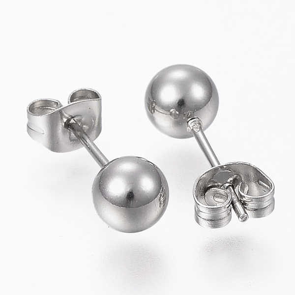 PandaHall 201 Stainless Steel Ball Stud Earrings, Hypoallergenic Earrings, with 316 Surgical Stainless Steel Pins, Stainless Steel Color...
PandaHall 201 Stainless Steel Ball Stud Earrings, Hypoallergenic Earrings, with 316 Surgical Stainless Steel Pins, Stainless Steel Color...