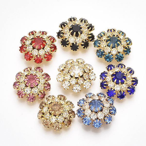 PandaHall Golden Plated Brass Shank Buttons, with Rhinestone, 1-Hole, Flower, Mixed Color, 22x22x9mm, Hole: 1.2mm Brass Flower Multicolor
PandaHall Golden Plated Brass Shank Buttons, with Rhinestone, 1-Hole, Flower, Mixed Color, 22x22x9mm, Hole: 1.2mm Brass Flower Multicolor
