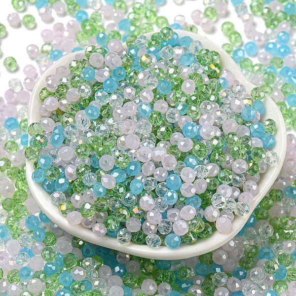 PandaHall Glass Beads, Faceted, Rondelle, Azure, 4x3mm, Hole: 0.4mm, about 820pcs/60g Glass Rondelle Blue
PandaHall Glass Beads, Faceted, Rondelle, Azure, 4x3mm, Hole: 0.4mm, about 820pcs/60g Glass Rondelle Blue